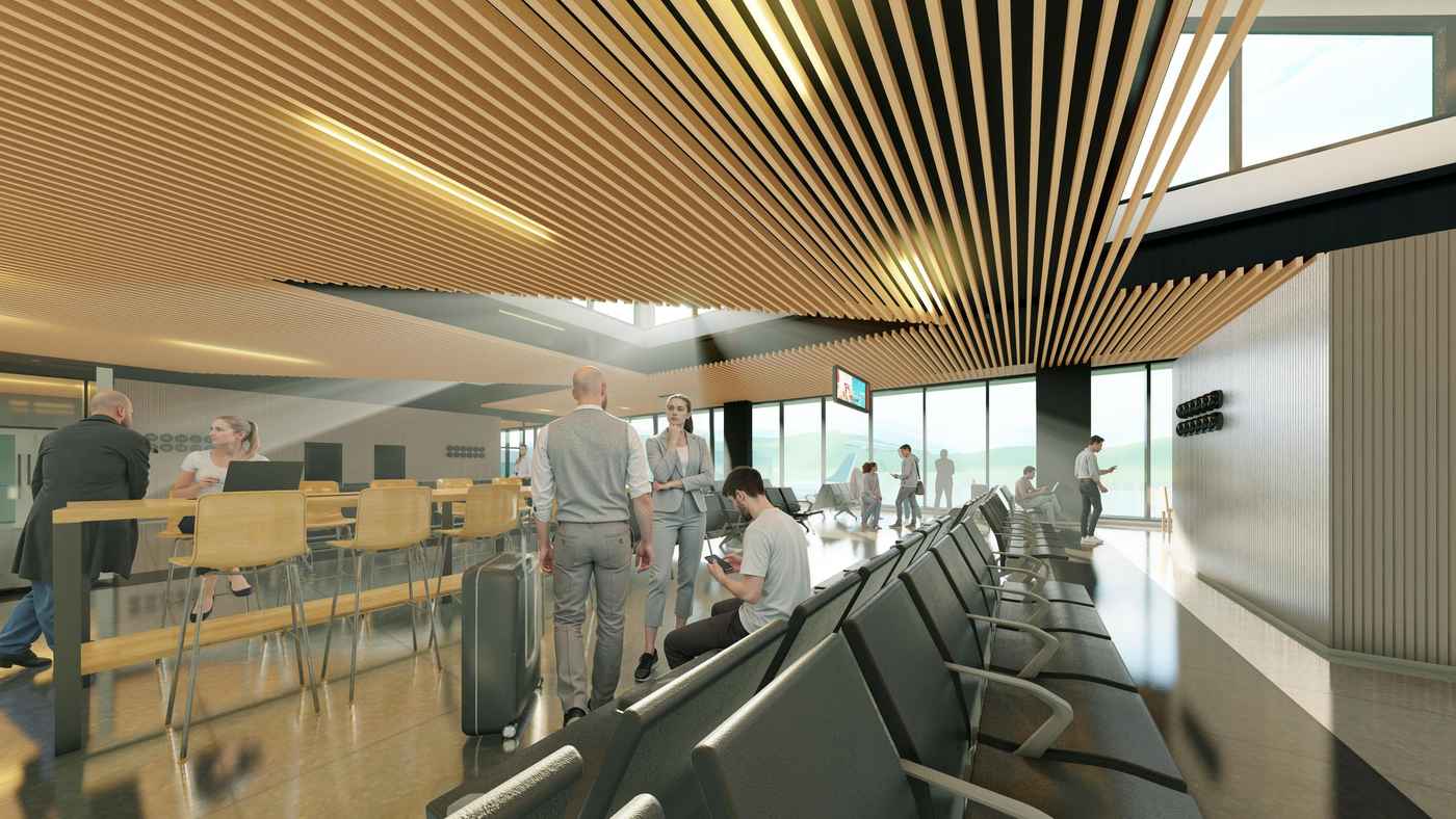 Aeropuerto de Bariloche, render interior 1