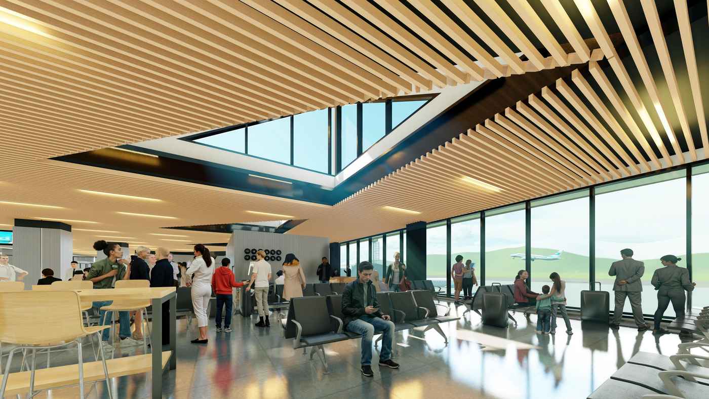 Aeropuerto de Bariloche, render interior 2