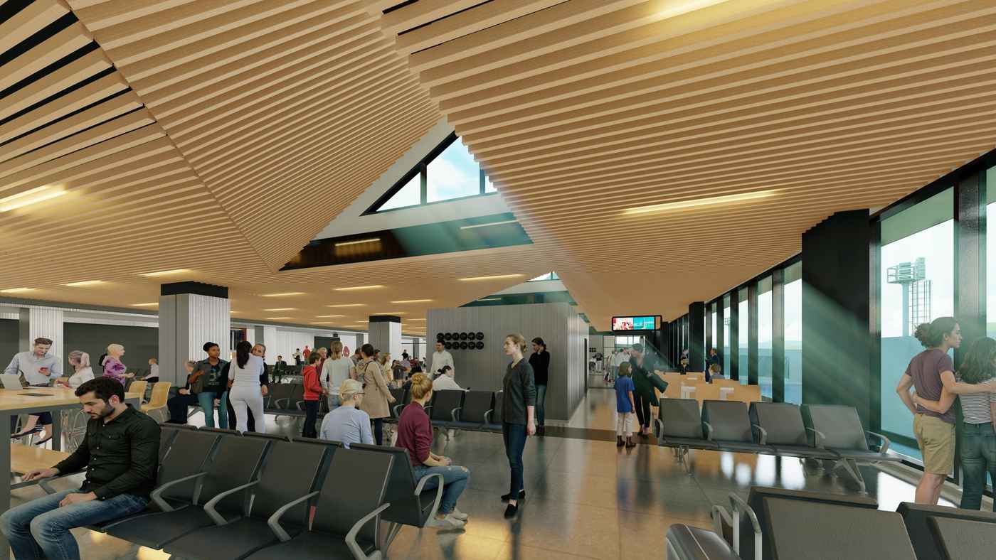 Aeropuerto de Bariloche, render interior 3