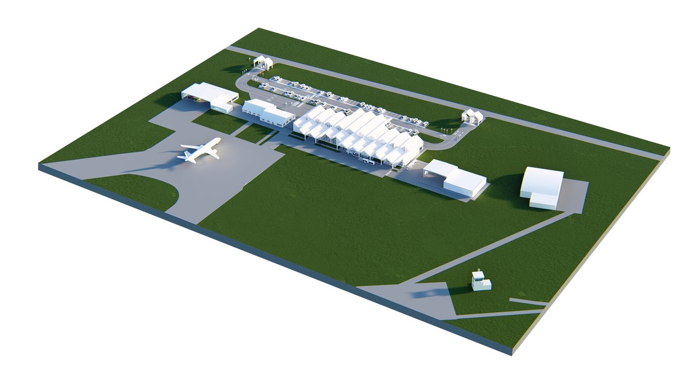 Aeropuerto de Villa Gesell, render 2
